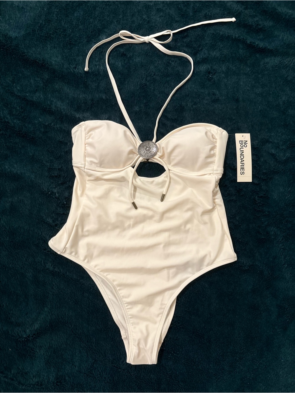 No Boundaries Bolo Tie One-Piece Swimsuit (Size M)